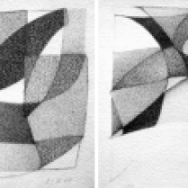 "Suite solo", 7 et 8/18. Mine de plomb sur vélin d'Arches, [21 x 18 cm] x 2, 2004-2005